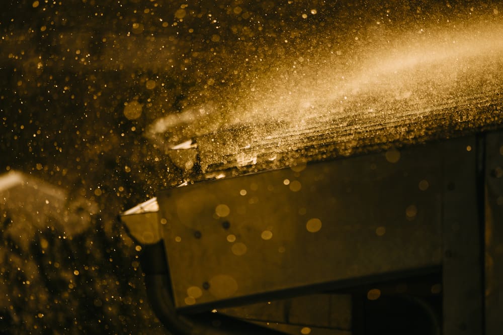 rain on residential roof